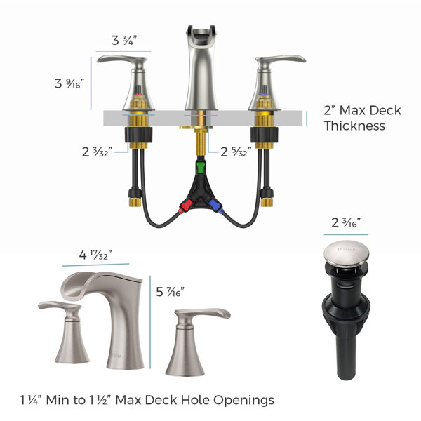 Pfister Jaida Widespread Bathroom Faucet with Drain Assembly & Reviews